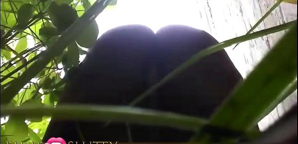  Dildo pounding on the grass